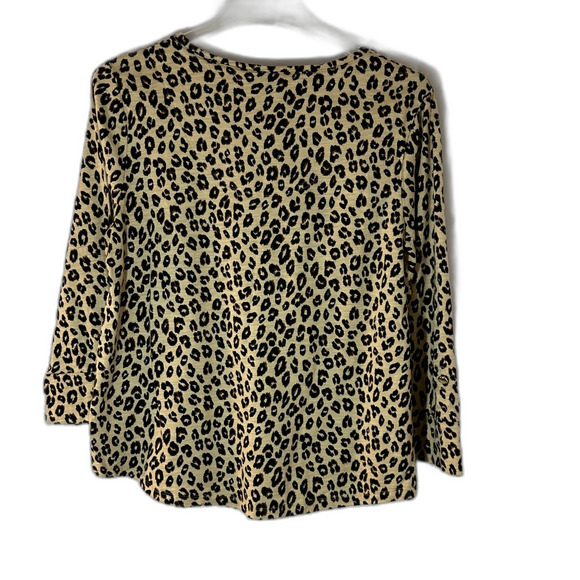 Chico's Tan Leopard Print Pullover Top - Picture 5 of 5